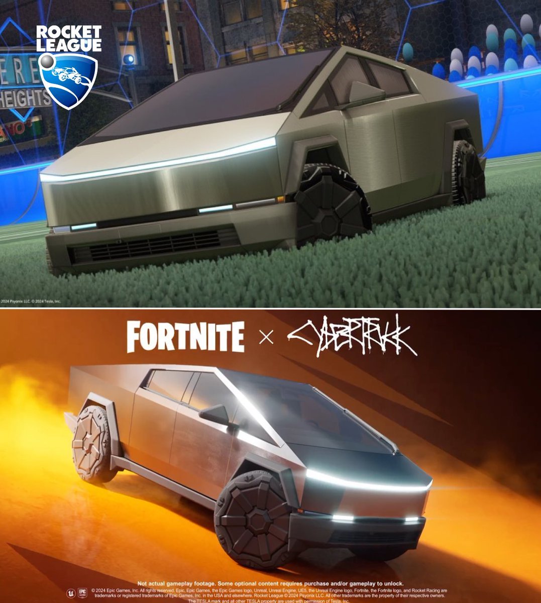 Cybertruck Tesla Bakal Menyusul di Fortnite dan Rocket League